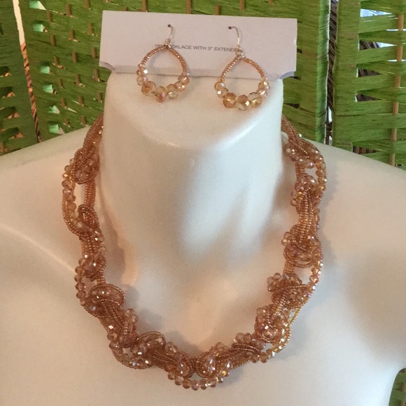 Fashion Jewelry Jewelry - 💃NWT Too Gorgeous Beaded Necklace/ Earrings Set💃